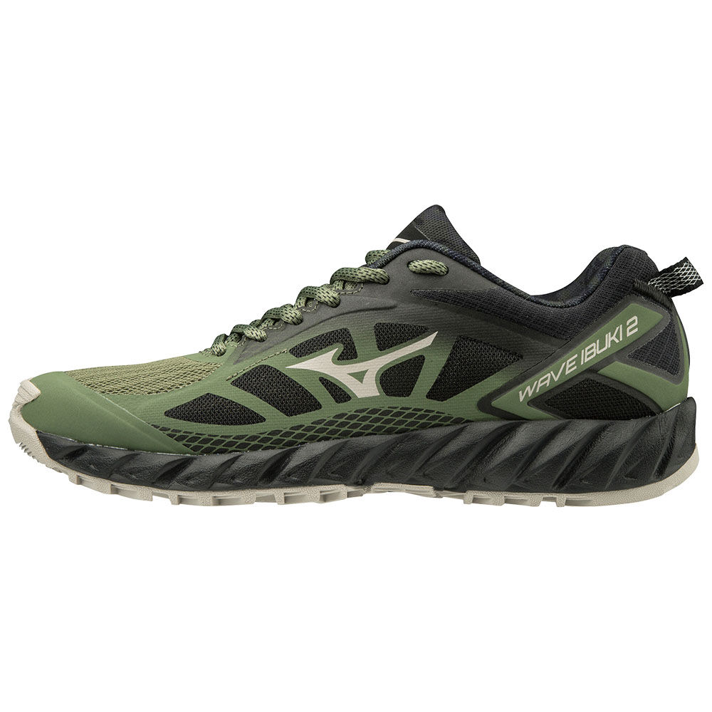 Zapatillas Trail Running Mizuno WAVE IBUKI 2 Para Mujer Verdes/Negros/Plateados 7869254-ID